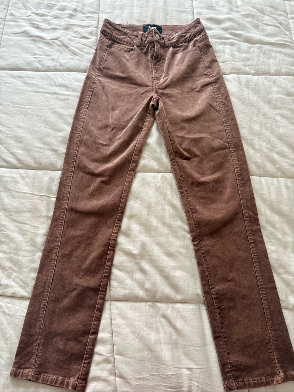PAIGE Straight-Leg Jeans in Brown
